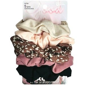 Scunci Hair Accessory The Original Scrunchie Good Wishes - Multicolor 5 Piece